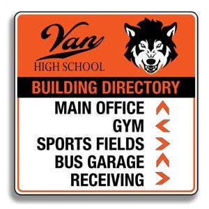 Custom Campus Directional Signs