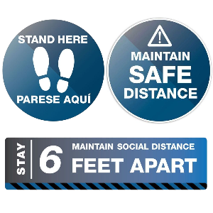 Social Distancing Floor Decals
