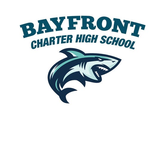 Style 4D - Bayfront Charter High School Sharks Example - Logo Design Library